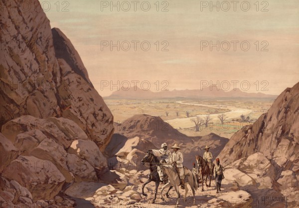Traveling in the Residentur Adamaua, an administrative area of the German colony of Cameroon,