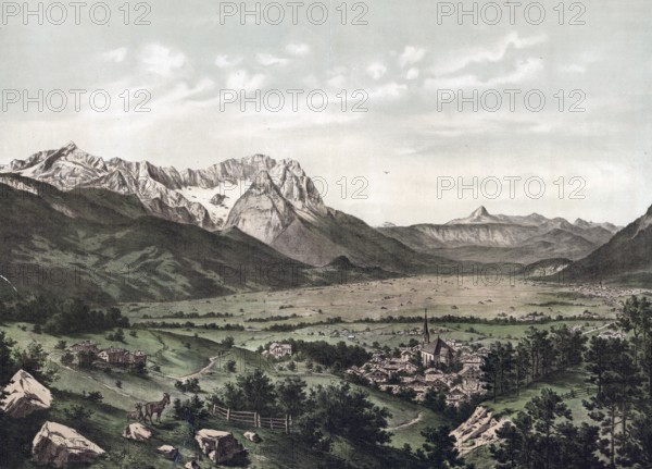 Wetterstein Mountains, Limestone Alps, Northern Limestone Alps mountain range in southern Germany