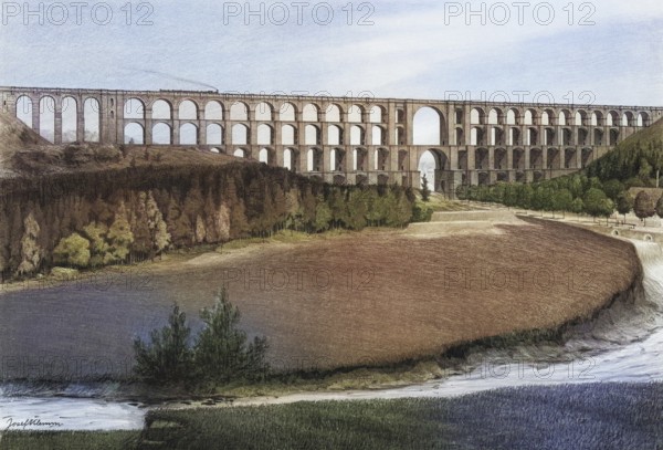 GÃ¶ltzsch Valley Bridge, railway bridge in the Vogtlandkreis district of Saxony. It is the largest