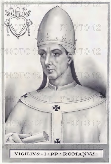 Vigilius (born around 500, died 7 June 555) was Roman bishop (pope) from 537 until his death,
