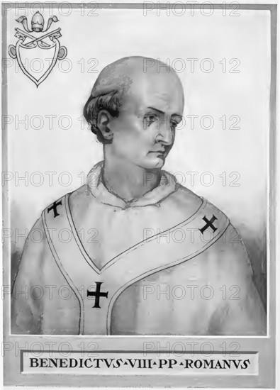 Benedict VIII (in front of his election as pope Theophylact II of Tusculum, born around 980 in Rome