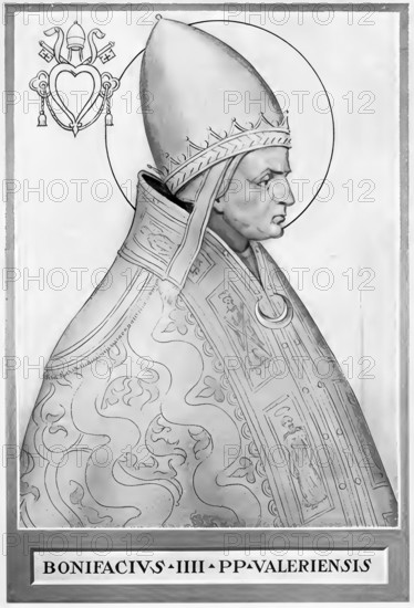 Pope Boniface IV (reigned 608-615) was a Benedictine monk who served under Pope Gregory the Great