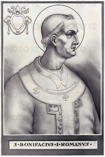 Boniface I was Pope in Rome from December 28, 418 to September 4, 422, historical, authentic,
