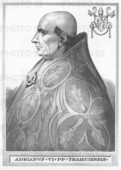Hadrian VI, whose civil name was Adriaan Floriszoon Boeyens or Adriaan Florisz d'Edel, then spelled
