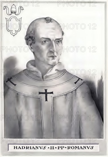 Hadrian II (born 792, died 14 December 872 in Rome) was pope for exactly five years from his
