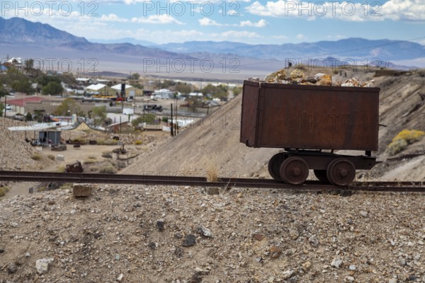 Tonopah, Nevada - The Tonopah Historic Mining Park. Mining began here in 1900 with the discovery of