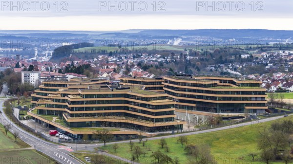 Lidl, head office of the food discounter. Exterior view of the main building. The company is part