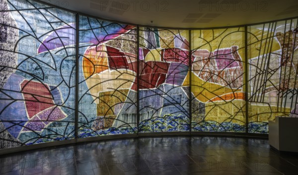 Glass artwork The Journey by Roisin de Buitléar at the Blasket Center Museum, Ferritersquarter,