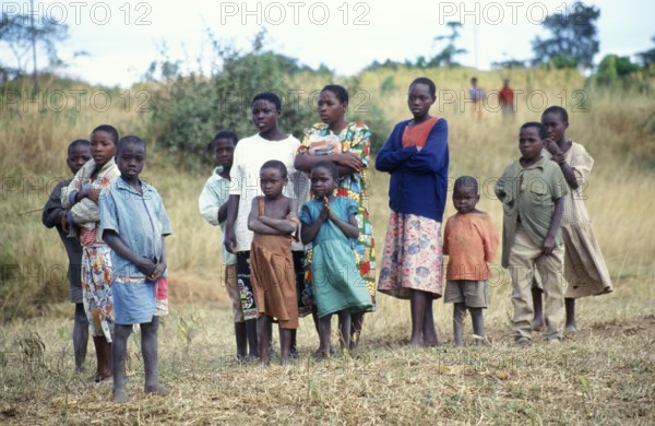 People, children, boys, girls, Bwangu Mzimba, Malawi, Africa, June 2000, vintage, retro, old,