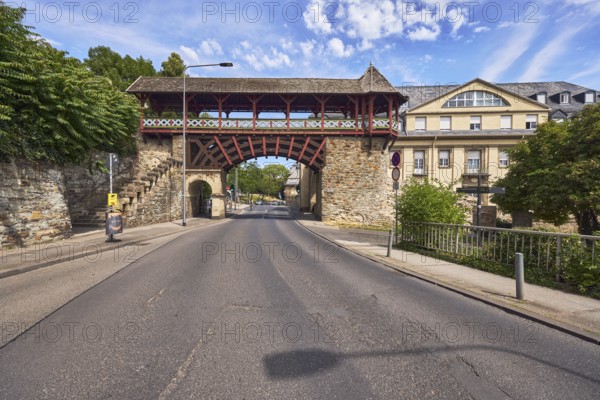 City fortification, historic city wall Heidenmauer, historicizing city gate Römertor, barrier