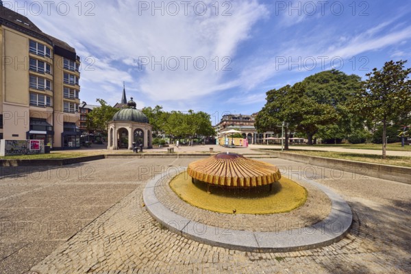 Kochbrunnenspringer thermal spring, fountain, mussel shaped, pavilion cooking fountain pavilion,