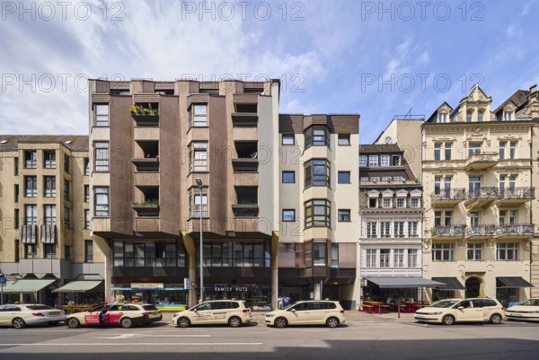 Row of houses, general architecture, modern buildings, residential buildings and commercial