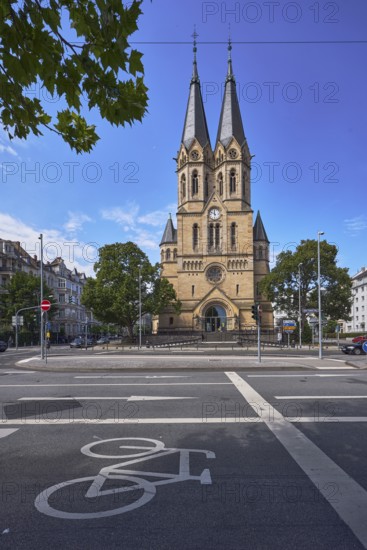 Evangelische Ringkirchengemeinde, church, neo-Romanesque architectural style, architect Johannes