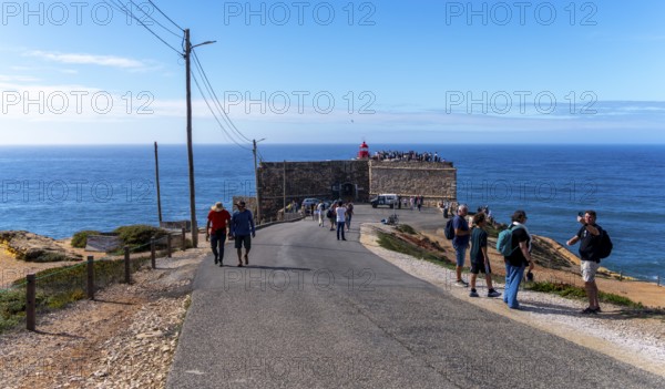 The Farol de Nazare lighthouse, an annual meeting point in autumn to watch the big waves on the