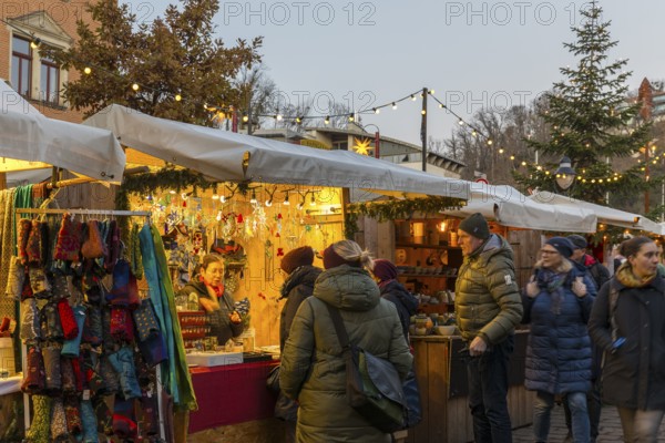 Elbhangfest Christmas market in Dresden Loschwitz in the historic village center of Loschwitz