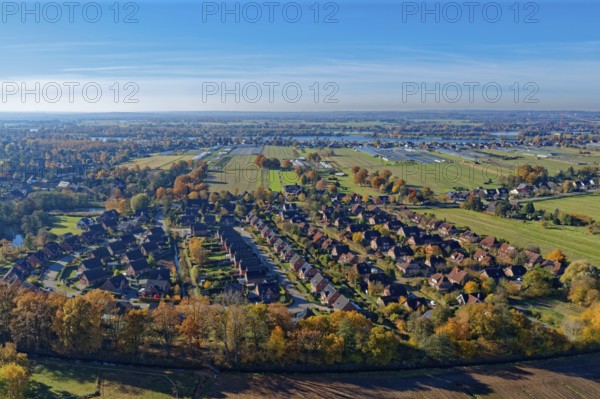 The Fritz-Bringmann-Ring and Homannring residential areas in FÃ¼nfhausen in Hamburg's Vier- and