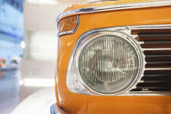 Detailed view, headlights of a BMW 02 series, 1502-2002tii, which was produced from 1966 to 1977.