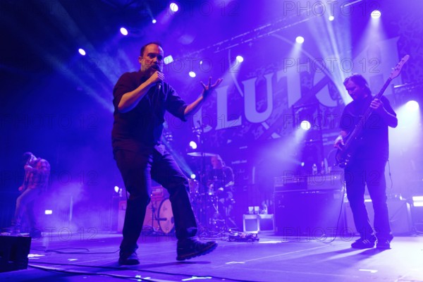 Neil Fallon, lead singer of Clutch (centre) and Tim Sult, Dan Maines and Jean-Paul Gaster live on