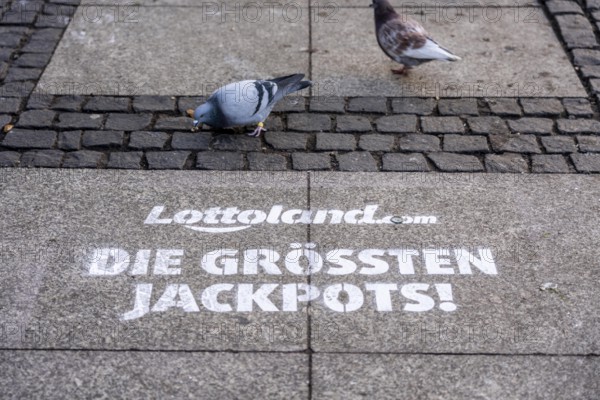 Guerrilla marketing, advertising for the gambling provider, intermediary Lottoland.com, in Germany