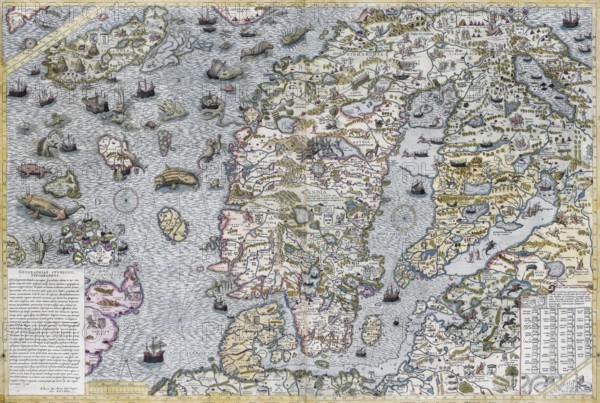 Carta marina et descriptio septemtrionalium terrarum ac mirabilium rerum in ice contentarum