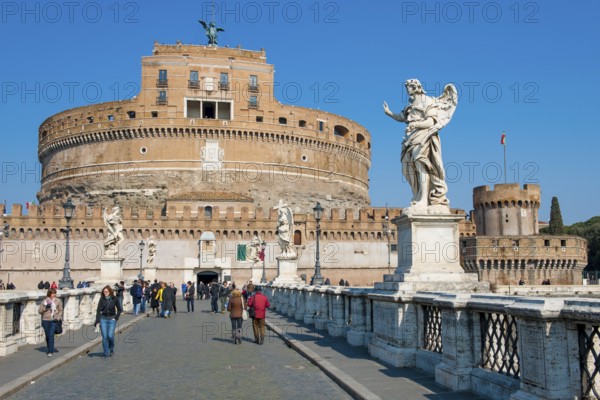View of Castel Sant'Angelo Sant' Angelo built as an ancient mausoleum Hadrian burial site for