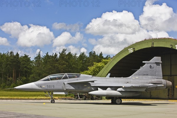 Saab Gripen JAS 39D, Czech Air Force, fighter, aircraft, 1 turbofan engine, two-seater, combat