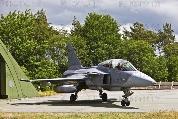 Saab Gripen JAS 39D Czech Air Force, fighter, aircraft, 1 turbofan engine, two-seater, combat