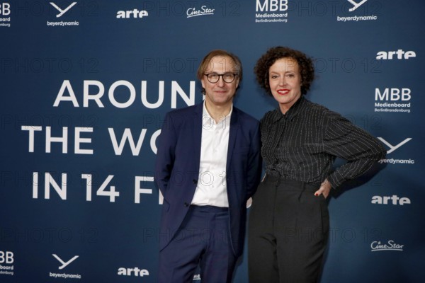 Bernhard Karl, festival director, and film godmother Maria Schrader at the festival opening and the