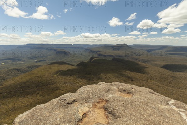 Majestic view from Didthul Summit in Morton National Park, Australia â€” forests as far as the eye