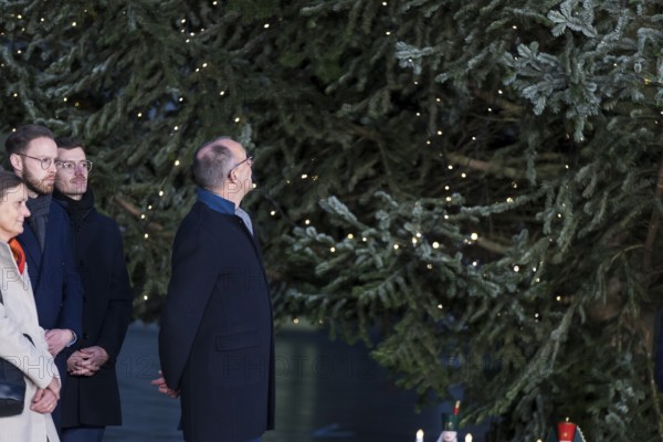Friedrich Merz (CDU, Federal Chancellor of the Federal Republic of Germany) looks at the