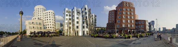 Medienhafen Gehry Buildings Panorama DÃ¼sseldorf Germany