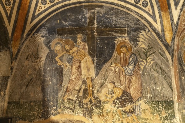 Frescoes of the Catholic Crypt from the Hosios Luke Monastery, UNESCO World Heritage Site in