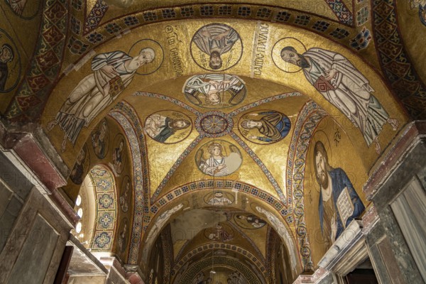 Mosaics in the Catholicon of the Hosios Luke Monastery, UNESCO World Heritage Site in Steiri,