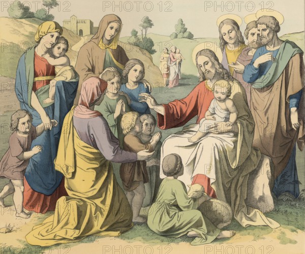 Biblical story, Jesus the Child Friend, parents brought their children to Jesus so that he would