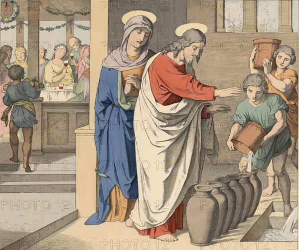 Biblical story, Jesus, first miracle at Cana, Cana. Jesus' first miracle took place at a wedding in
