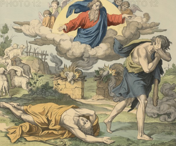 Biblical story, Cain and Abel, the biblical sons of Adam and Eve, who were separated by jealousy,