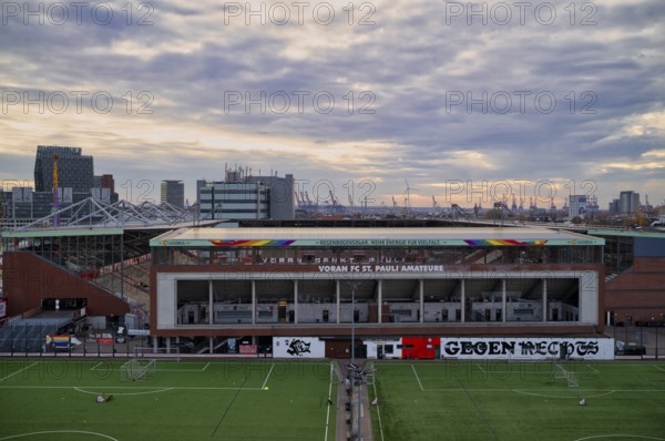 Training grounds in front of FC St. Pauli Millerntor Stadium, Free and Hanseatic City of Hamburg,