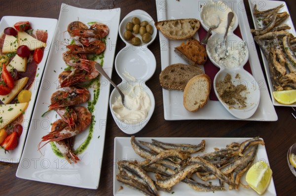 Typical Majorcan food, Port de Soller, Majorca, Spain