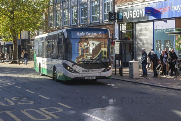 Greenslades ADL Enviro200 MMC single decker bus, Exeter city centre, Devon, England, UK service G