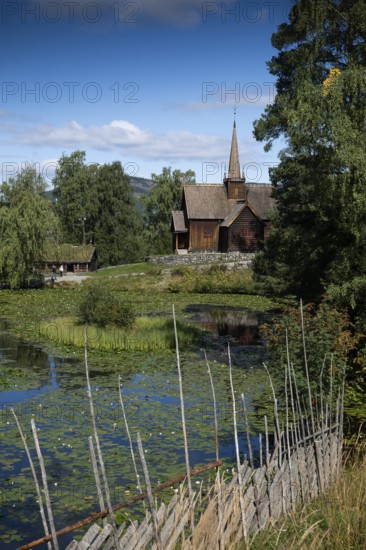 Artificial lake, Garmo Stave Church, Maihaugen open-air museum with houses and objects from farms