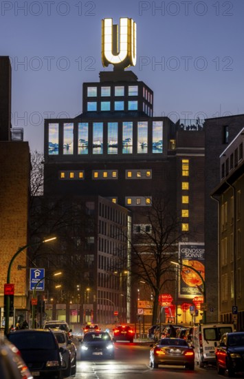 The Dortmunder U, art museum, former brewery, video screens in windows, North Rhine-Westphalia,