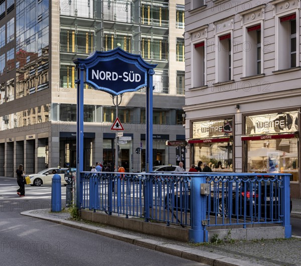 Entrance to the currently closed and former FriedrichstraÃŸe subway station, provisionally renamed