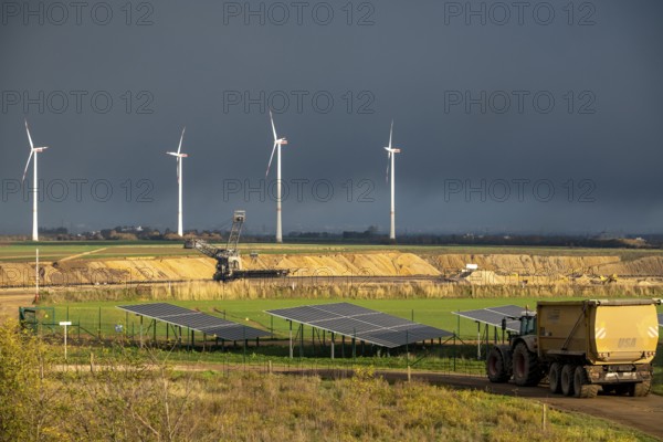 Parts of an 86.5 MW peak open-air photovoltaic system, from RWE, with over 141, 000 solar modules,