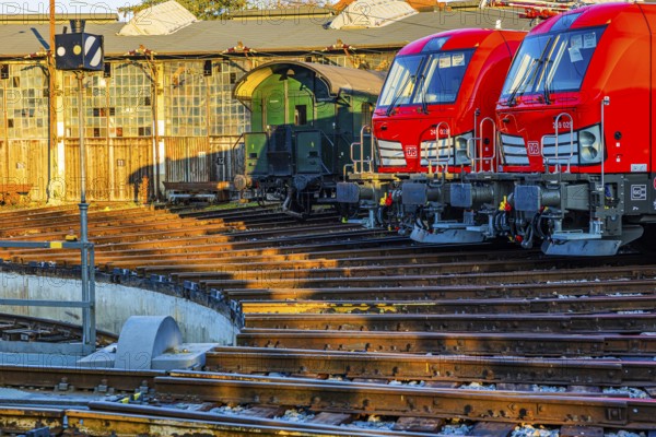 Modern locomotives of the Austrian Federal Railways, Ã–BB, and Deutsche Bahn, DB, historic railroad