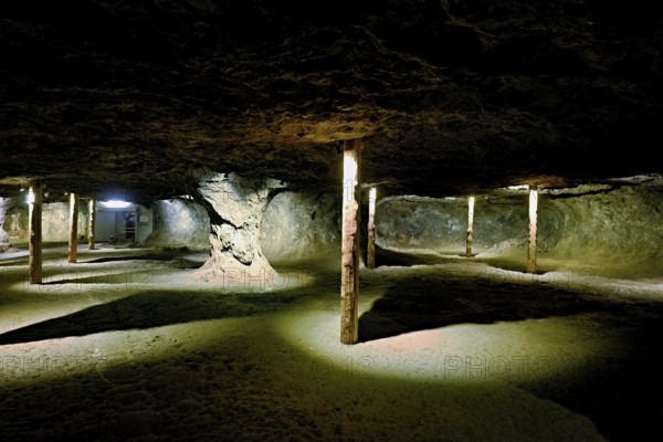 Old tunnel in the salt mine, Bex, Canton of Vaud, Switzerland