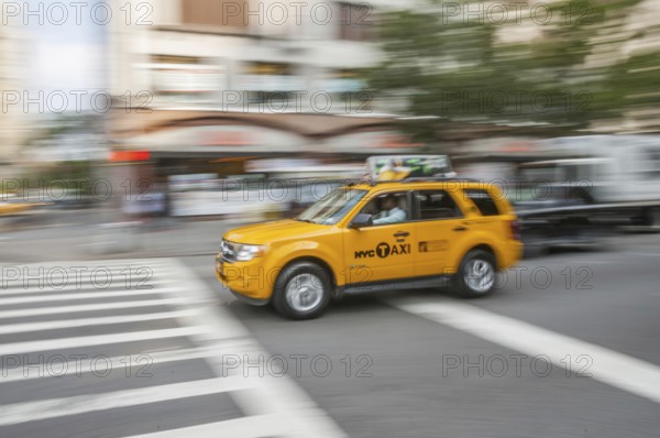 Yellow Cab, Taxi, Midtown, Manhattan, New York City, USA, North America