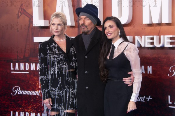 Billy Bob Thornton, Demi Moore, Ali Larter (cast), LANDMAN, red carpet for the European premiere of