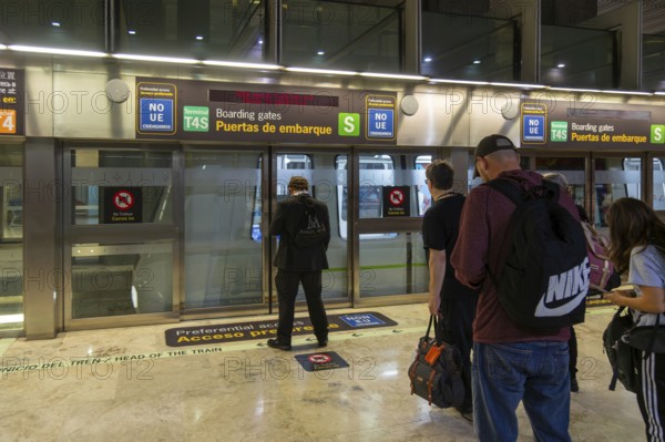 Shuttle train service to boarding gates, terminal 4 building, Adolfo SuÃ¡rez Madridâ€“Barajas