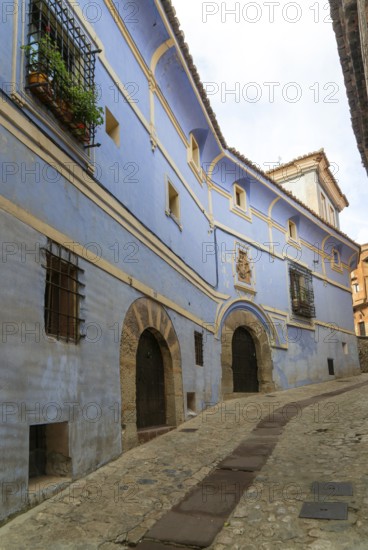 Casa de los Navarro de Arzuriaga, the Blue House, historic buildings in medieval village of