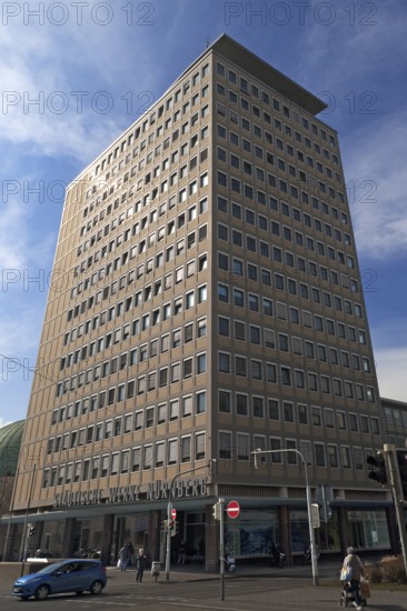 Listed PlÃ¤rrer Tower) from the 1950s, today EWAG Tower, Nuremberg, Middle Franconia, Bavaria,